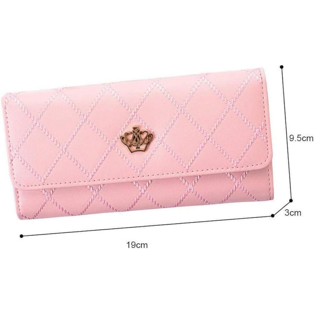 Crown Rhombus Pattern Wallet In Blue - Picture 7 of 7